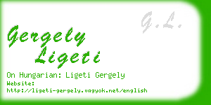 gergely ligeti business card